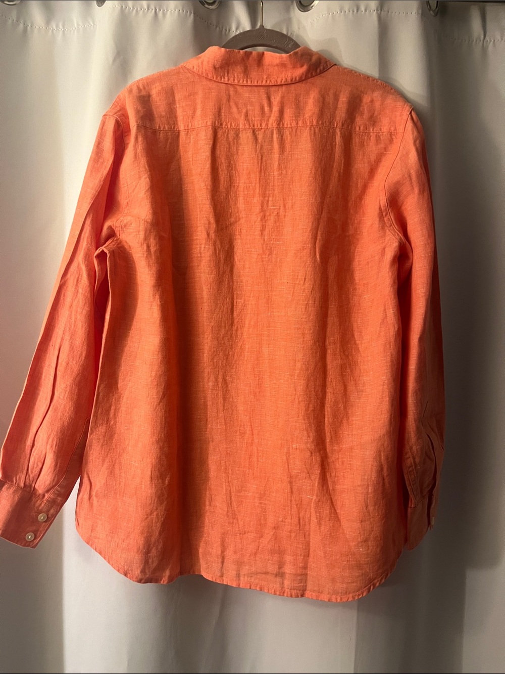 Tommy Bahama Coral-Orange Linen Shirt - Picture 3 of 3